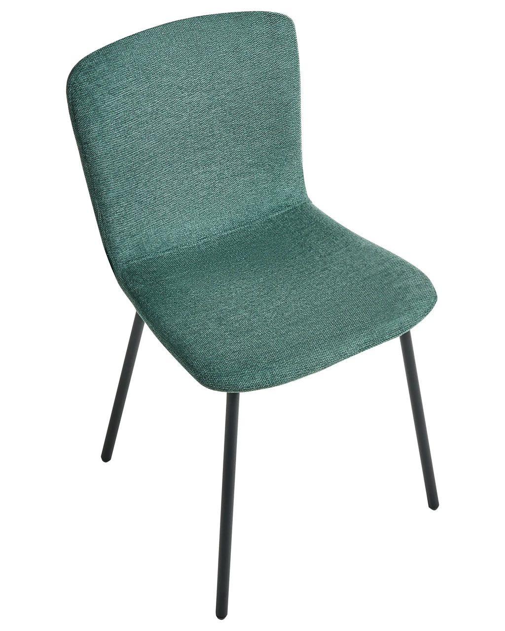 Set of 4 Dining Chairs CALDWELL Fabric Green
