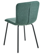 Set of 4 Dining Chairs CALDWELL Fabric Green