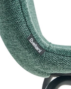 Set of 4 Dining Chairs CALDWELL Fabric Green