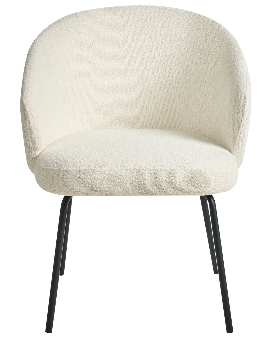 Set of 2 Dining Chairs LUDDEN Boucle Light Beige