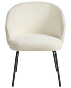 Set of 2 Dining Chairs LUDDEN Boucle Light Beige