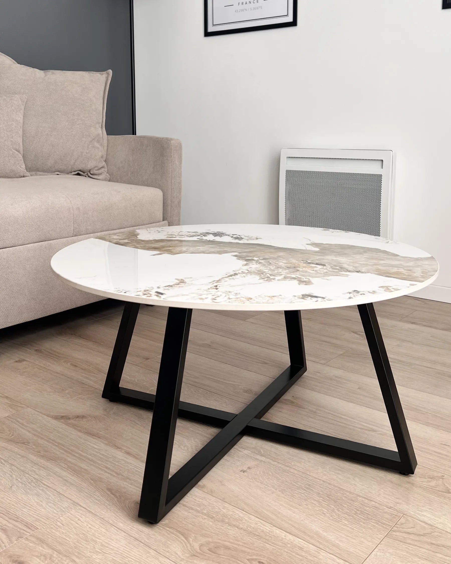 Coffee Table IVINS Ceramic White Marble