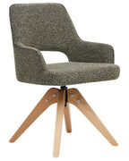 Dining Chair Swivel MORAVIA Boucle Green