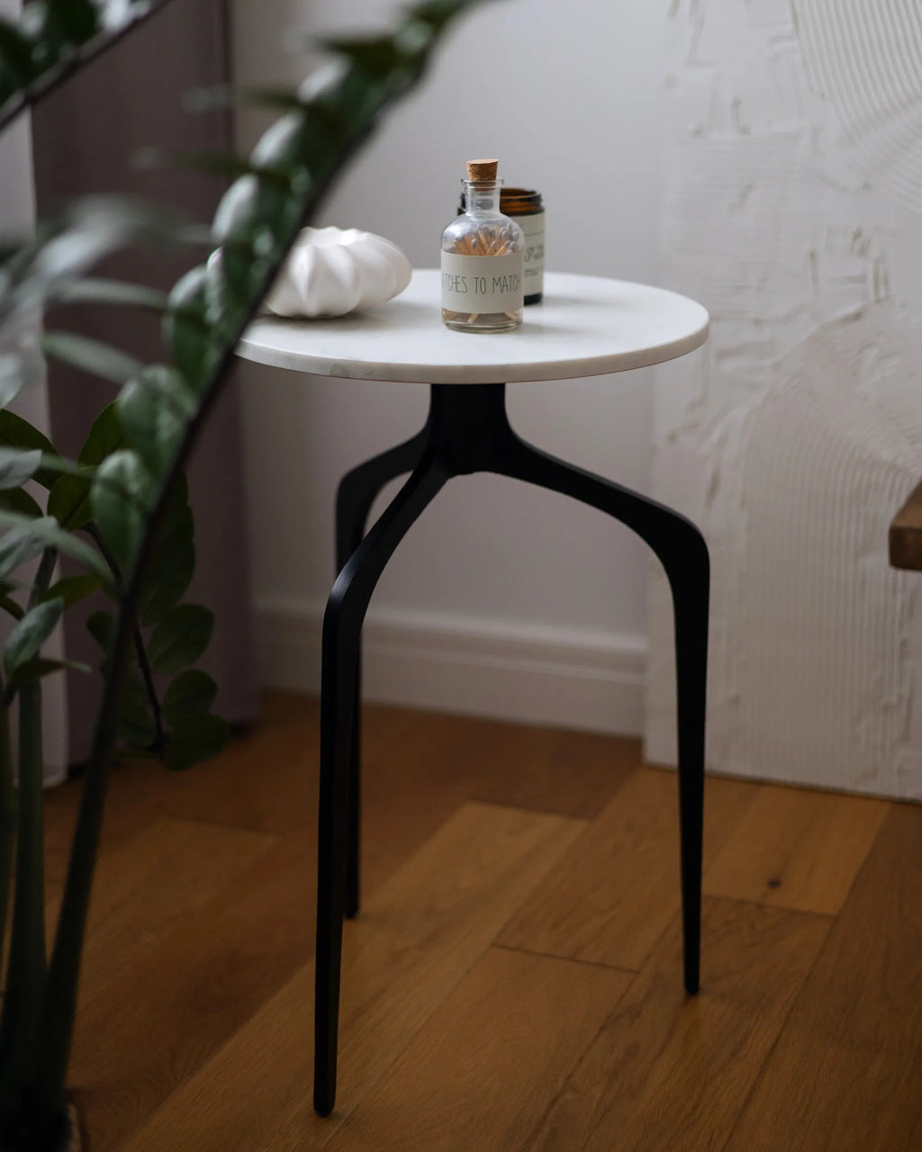 Side Table TIHOI Marble Black/ White