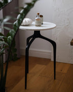 Side Table TIHOI Marble Black/ White