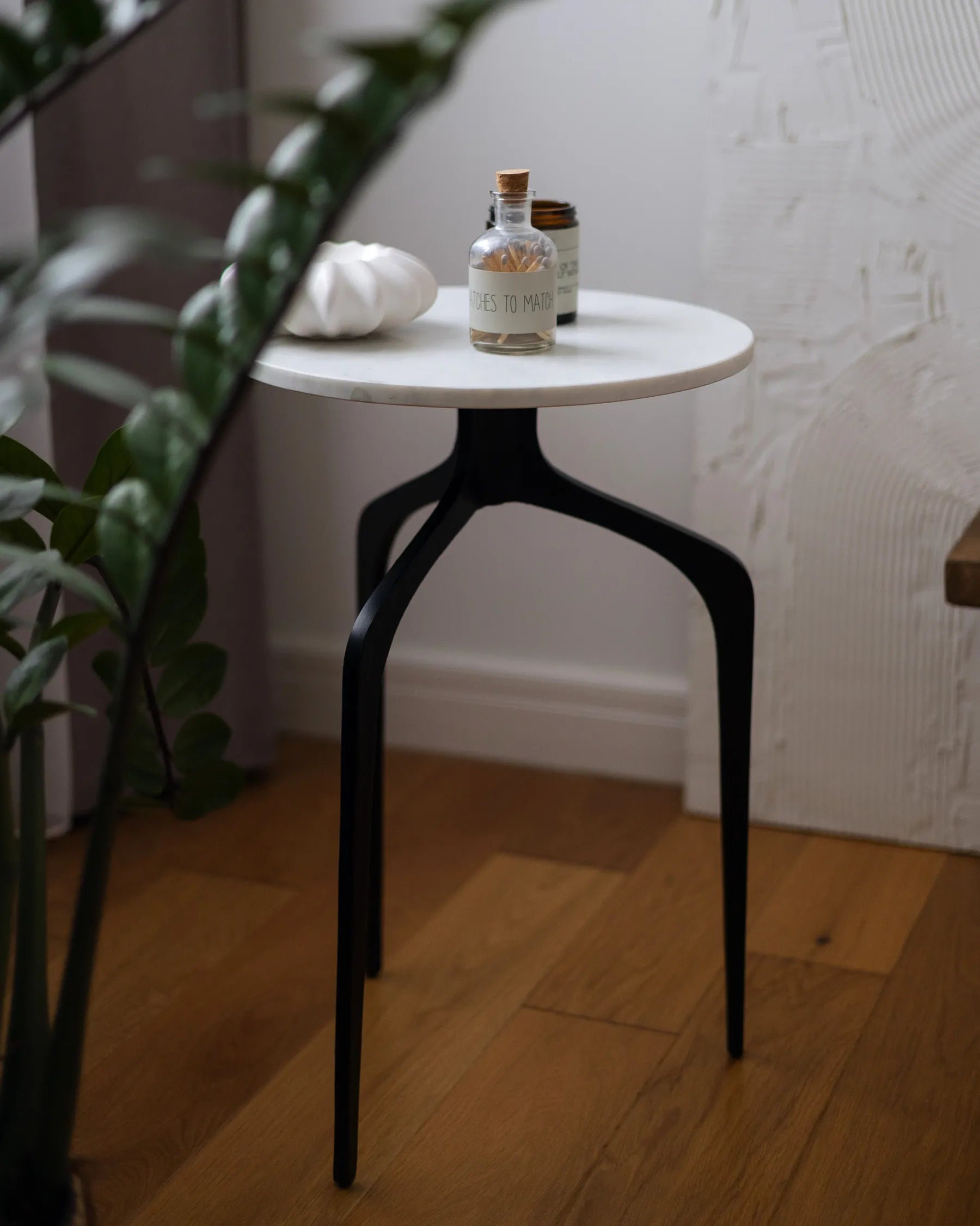 Side Table TIHOI Marble Black/ White