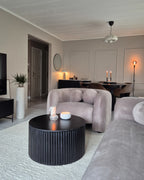 Coffee Table KIRKWOOD Mango Wood Black with Storage
