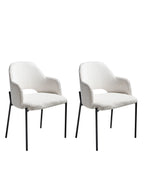 Set of 2 Dining Chairs RATON Corduroy Off-White