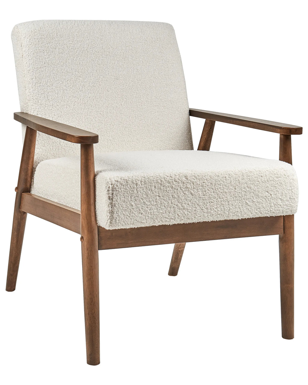 Armchair ESRUM Boucle Dark Brown/ White