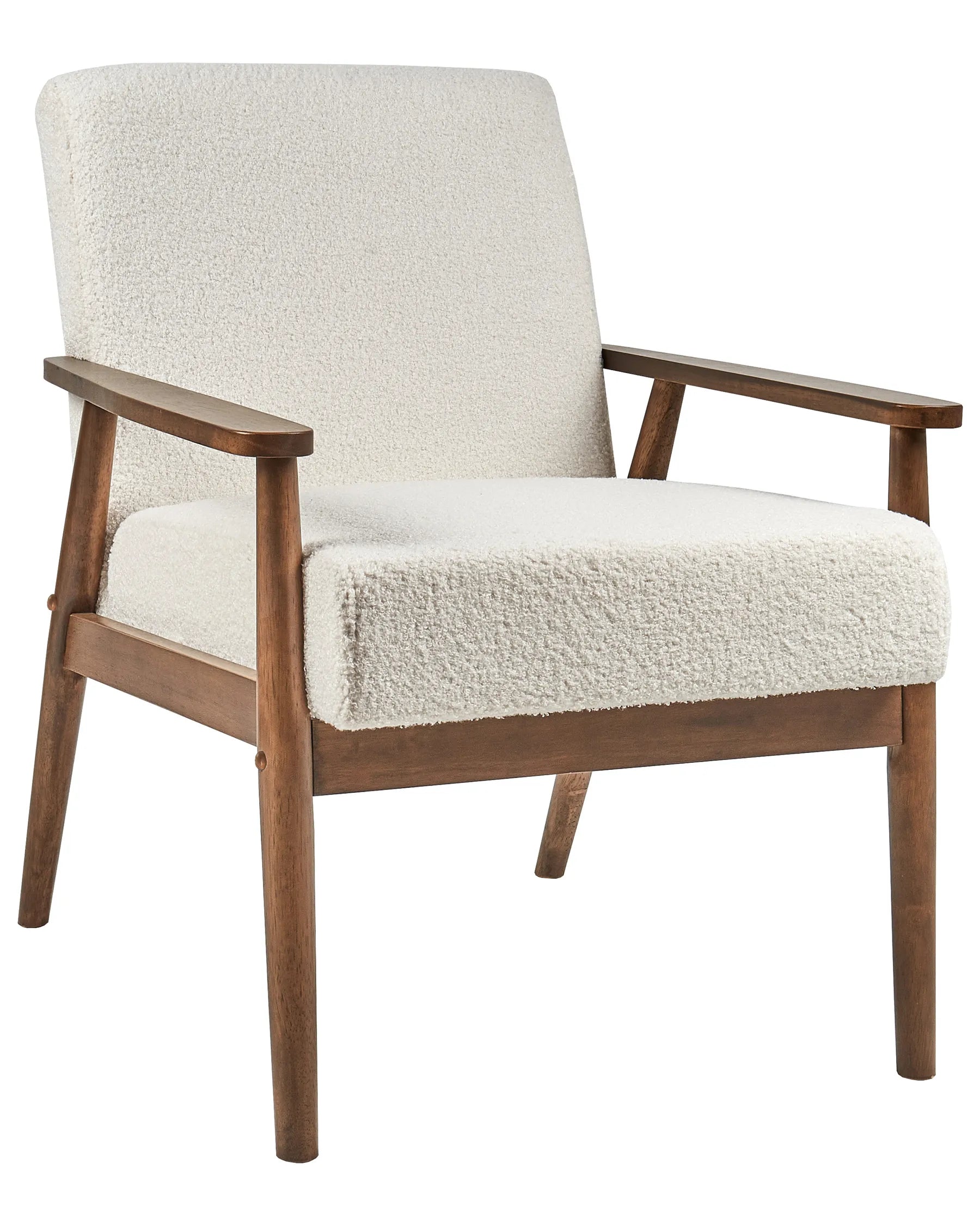 Armchair ESRUM Boucle Dark Brown/ White