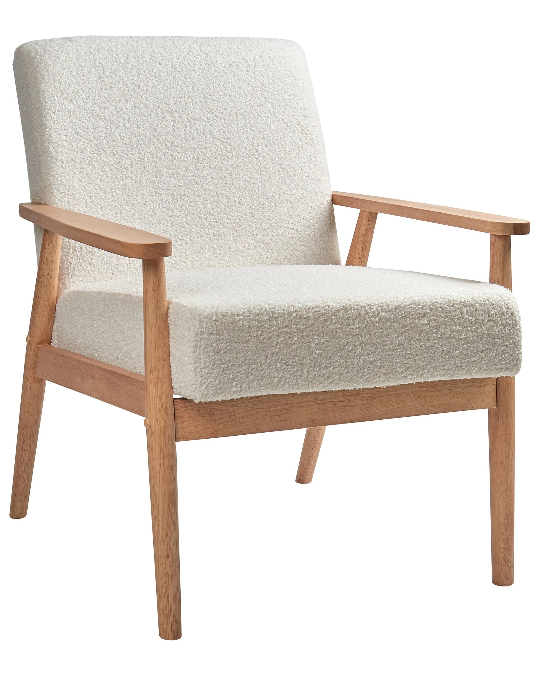 Armchair ESRUM Boucle Light Brown/ White