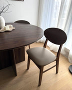 Set of 2 Dining Chairs AMERY Wood Light Brown/ Brown