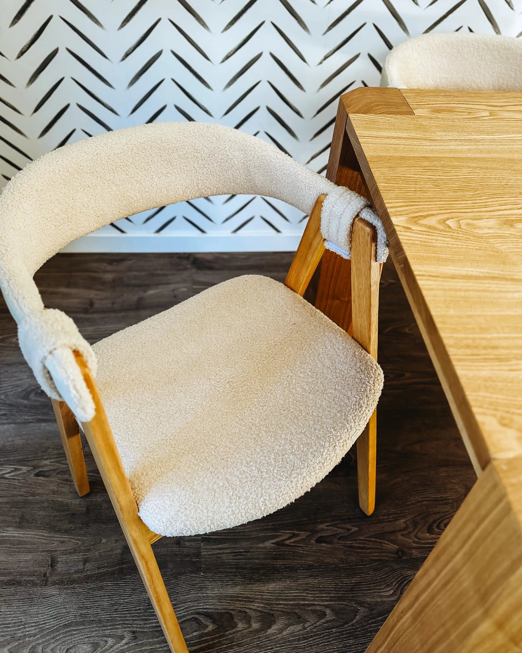 Set of 2 Dining Chairs DAY Boucle Light Brown/ Beige