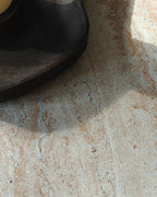 Side Table RICADI 40 cm 58 cm Travertine Effect