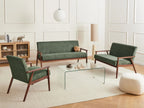 Armchair ESRUM Fabric Dark Brown/ Green