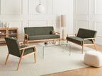 Armchair ESRUM Fabric Light Brown/ Green