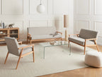 Armchair ESRUM Fabric Light Brown/ Grey