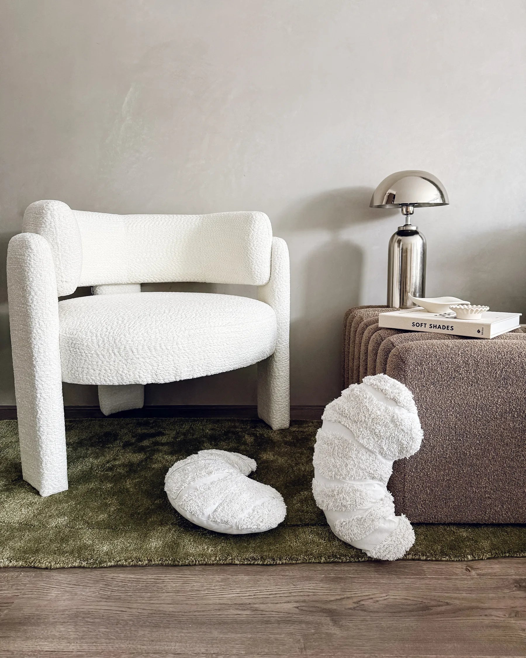 Armchair BUREA Chenille Off-White