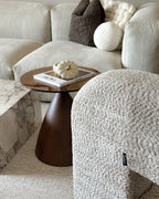 Side Table CORELLA Tempered Glass Brown