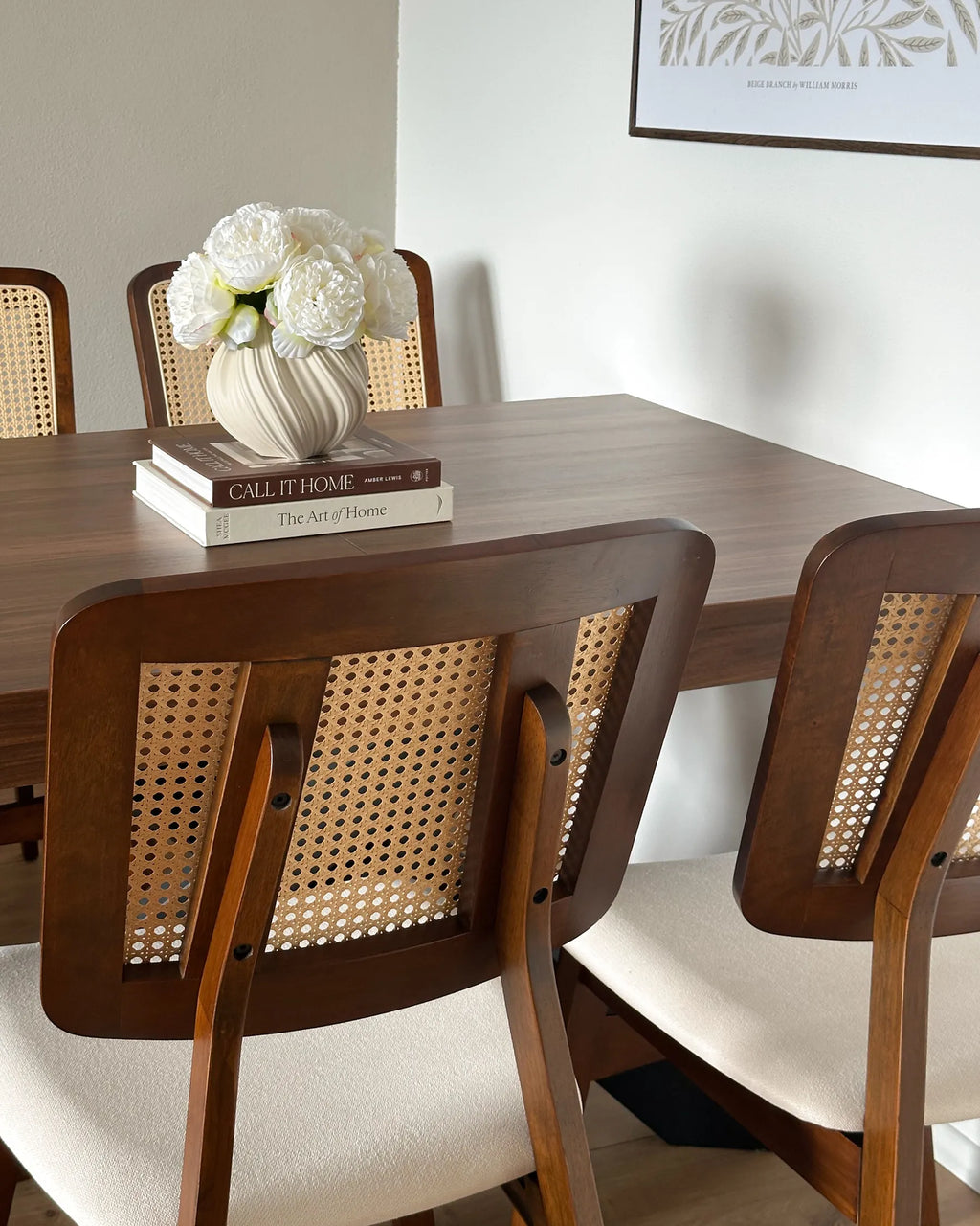 Set of 2 Dining Chairs ALCOVA Wood Brown