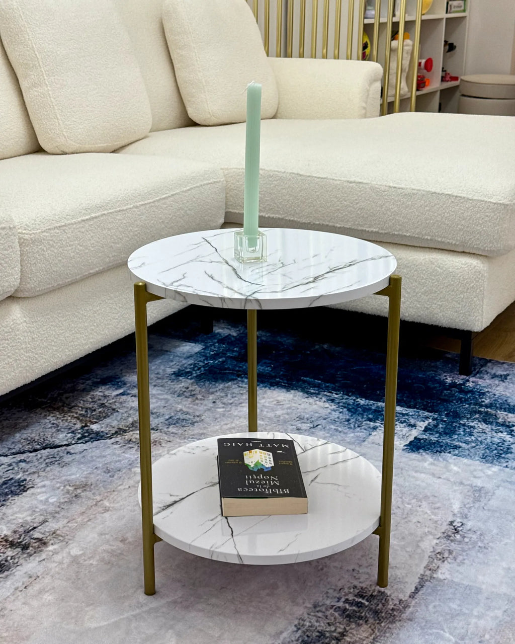 Side Table REVA White Marble