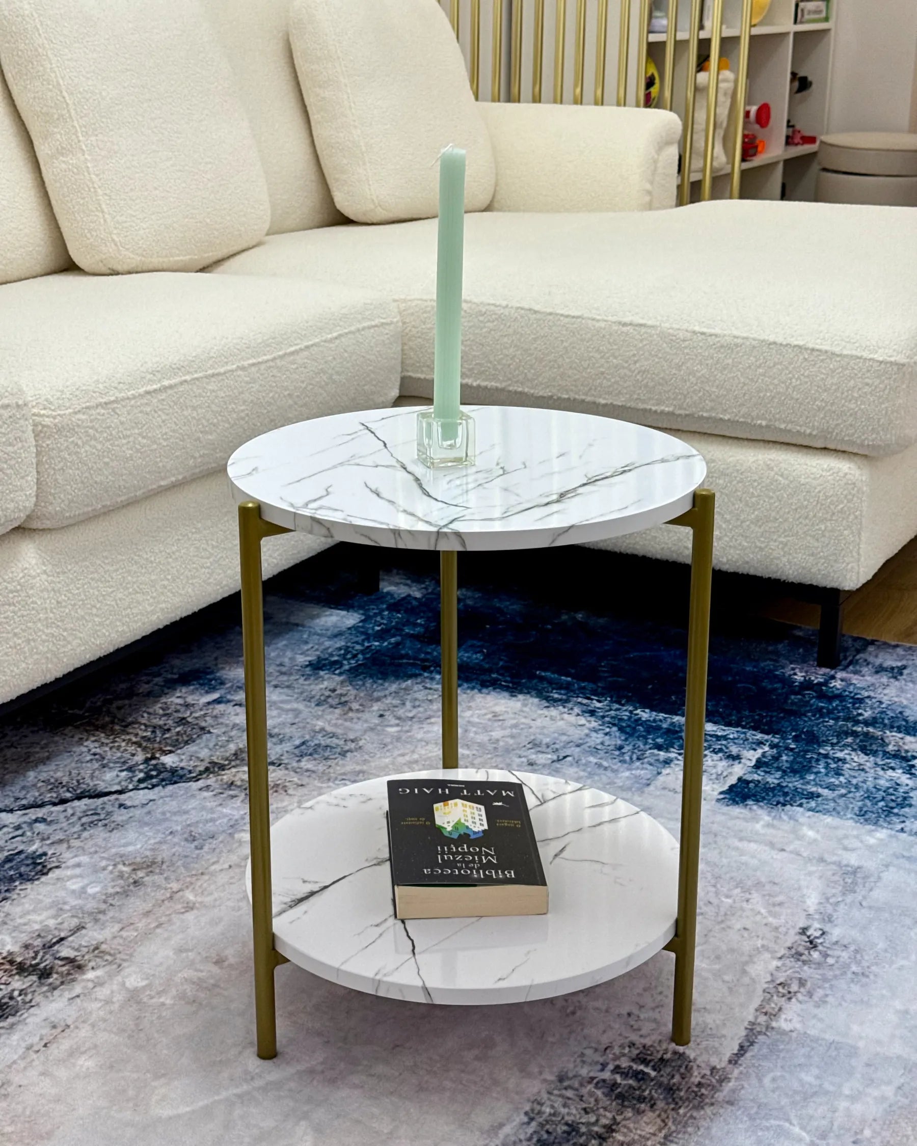 Side Table REVA White Marble