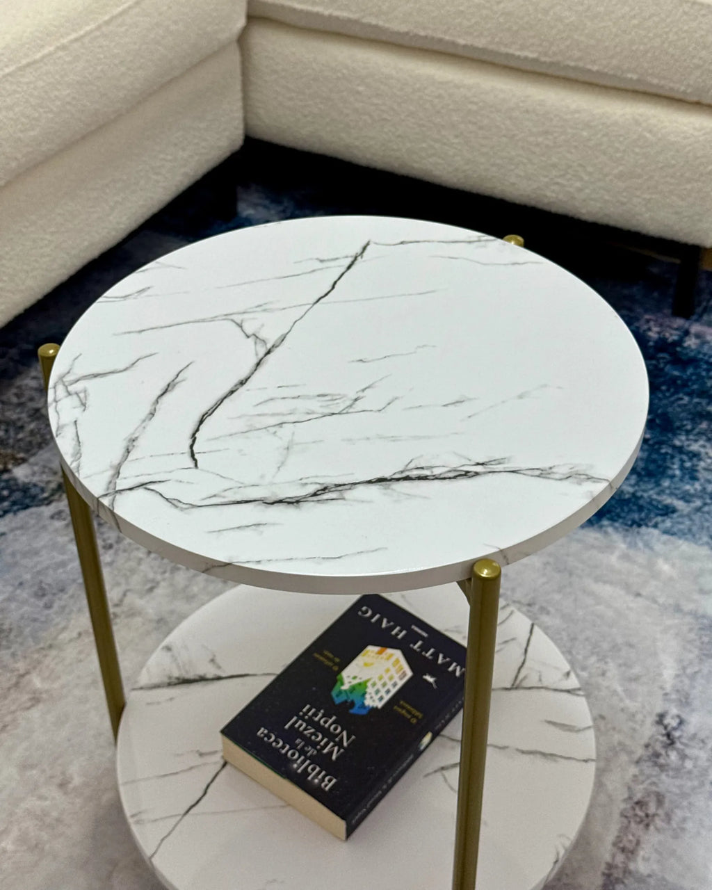 Side Table REVA White Marble