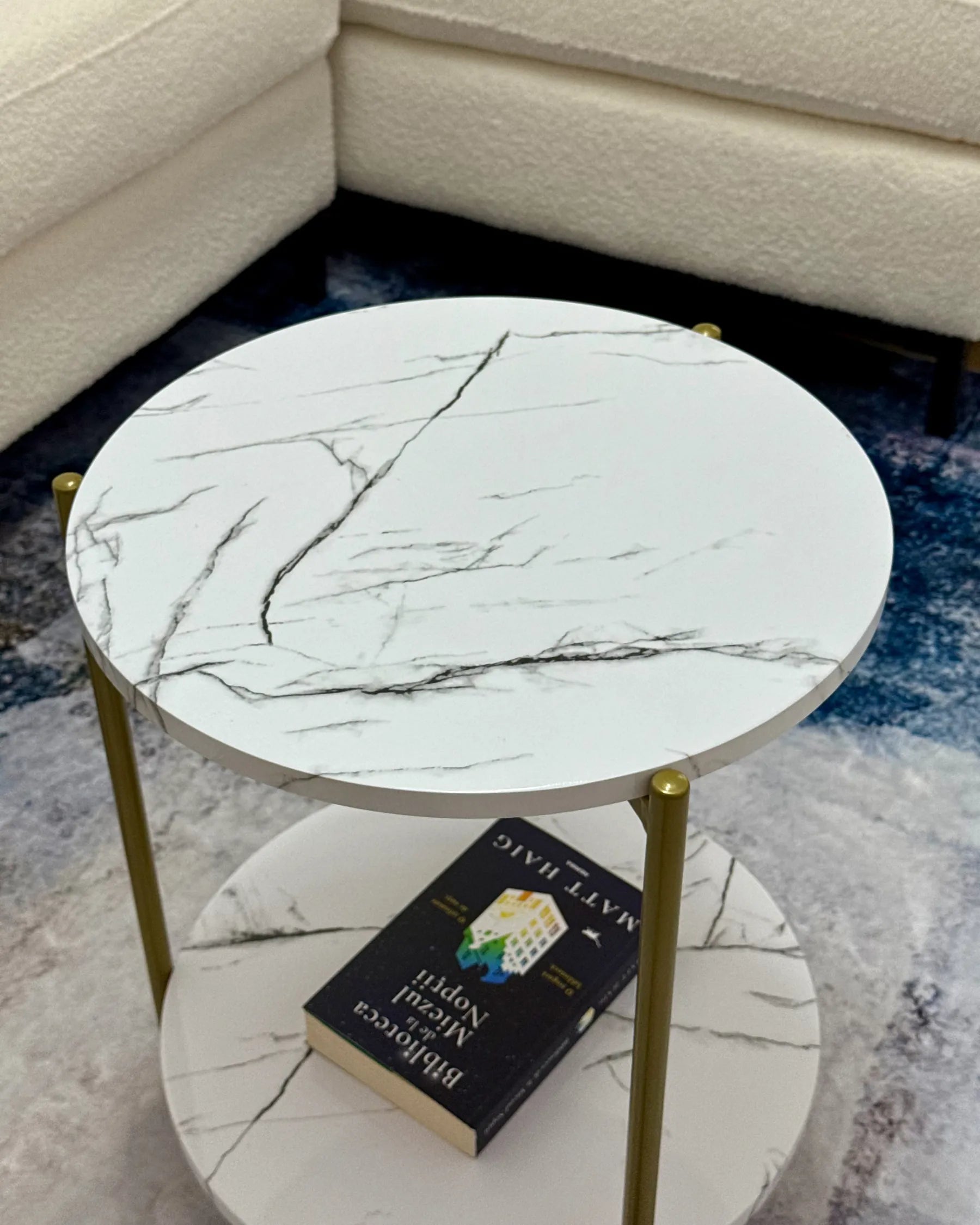 Side Table REVA White Marble