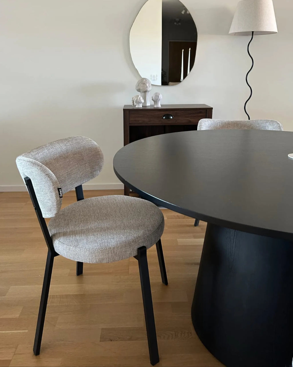 Dining Table OYEN Black 120 cm 120 cm