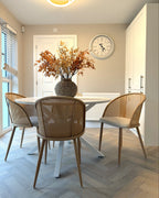 Set of 2 Dining Chairs CORNELL Metal Light Beige