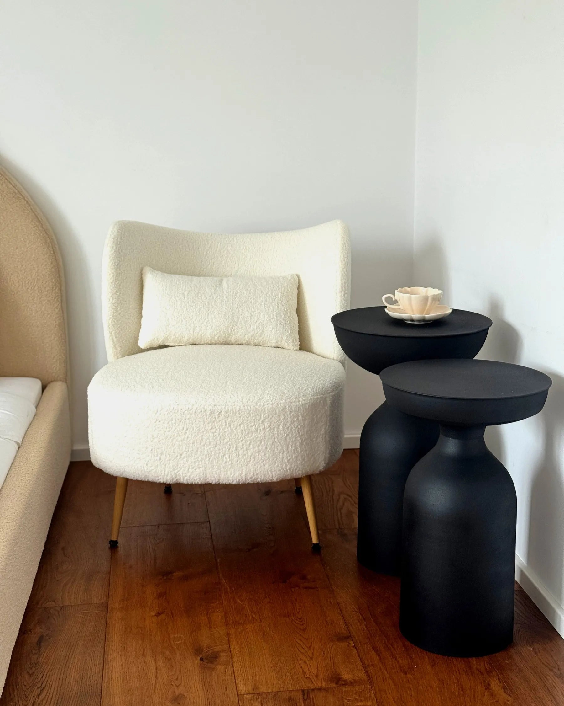 Set of 2 Side Tables COTA/TENJO Metal Black