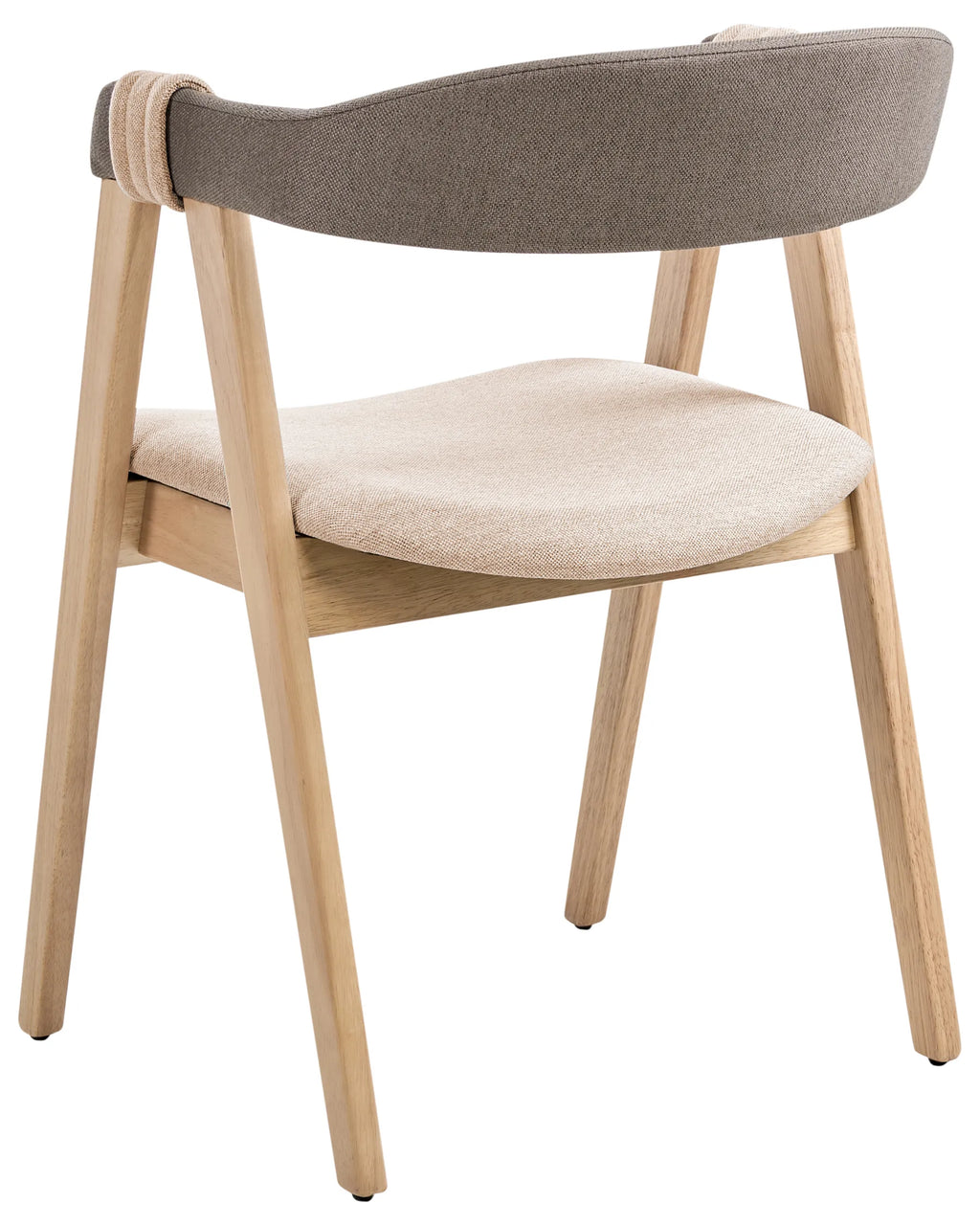 Set of 2 Dining Chairs DAY Fabric Light Brown/ Taupe