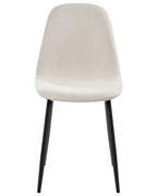 Set of 4 Dining Chairs CRANDALL Fabric Light Beige
