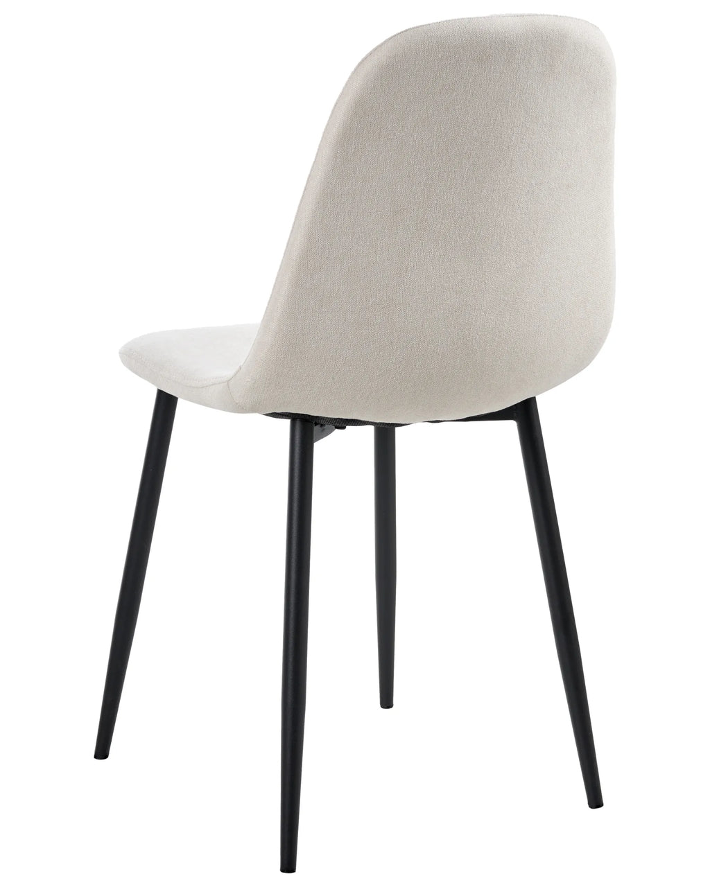 Set of 4 Dining Chairs CRANDALL Fabric Light Beige