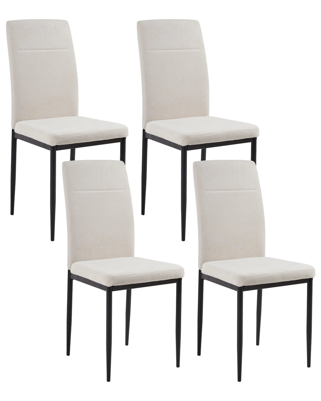 Set of 4 Dining Chairs RADA Fabric Light Beige — main product view