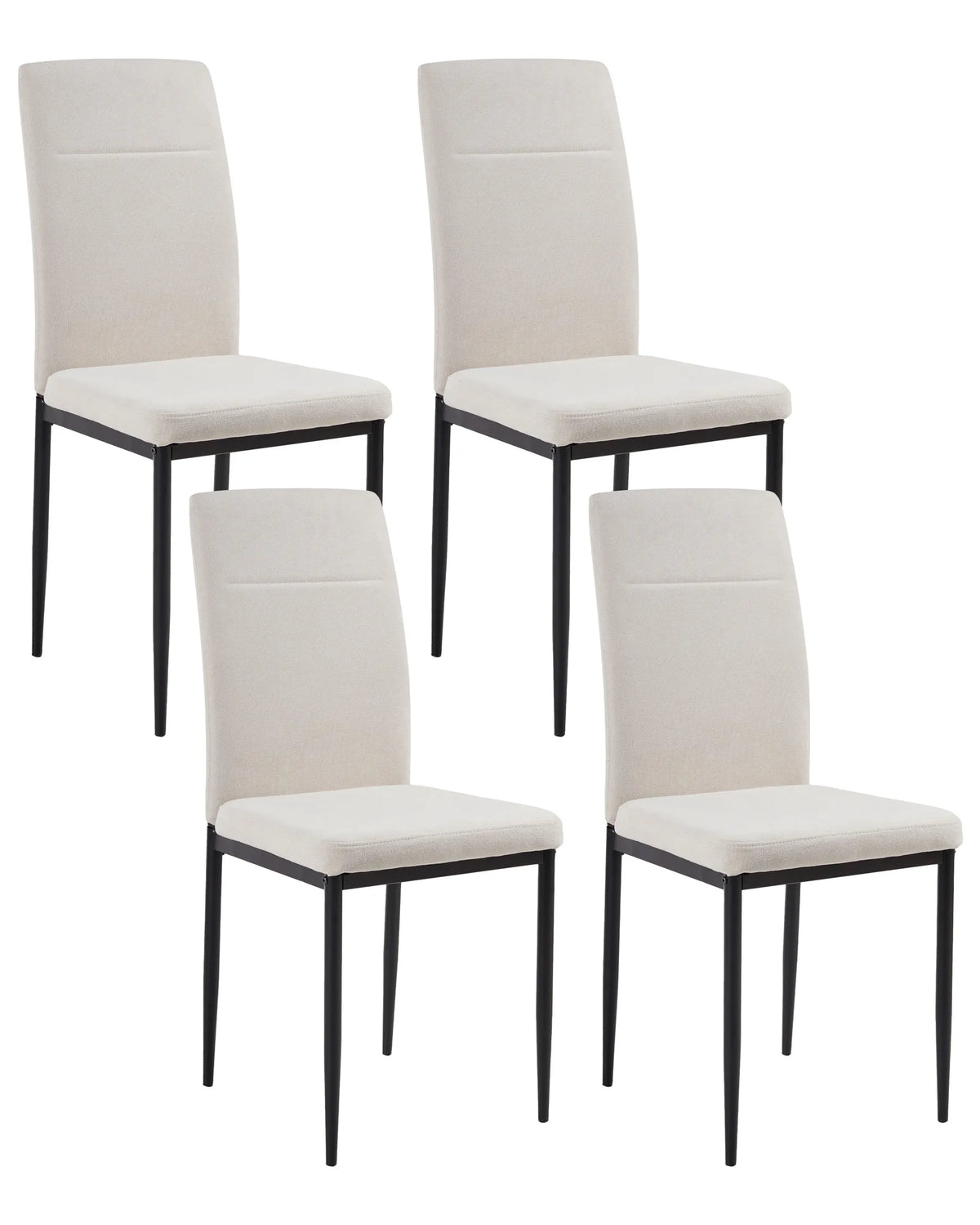Set of 4 Dining Chairs RADA Fabric Light Beige — main product view