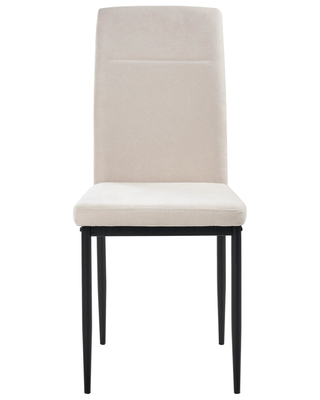 Set of 4 Dining Chairs RADA Fabric Light Beige — angled product view