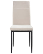 Set of 4 Dining Chairs RADA Fabric Light Beige — angled product view