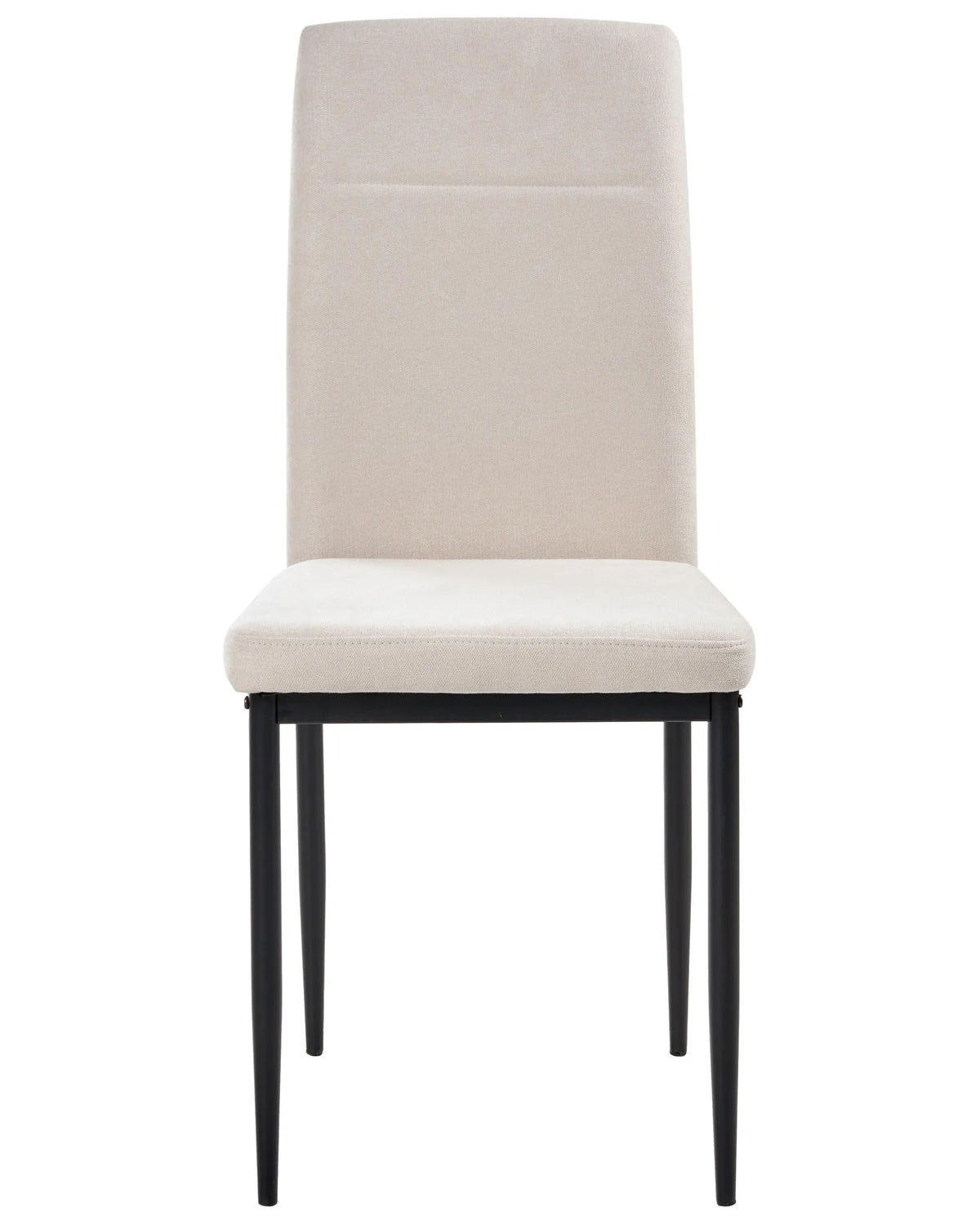 Set of 4 Dining Chairs RADA Fabric Light Beige — angled product view