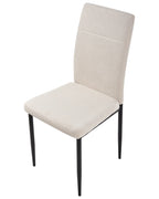 Set of 4 Dining Chairs RADA Fabric Light Beige — side product view