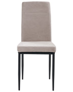 Set of 4 Dining Chairs RINER Fabric Taupe