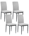 Set of 4 Dining Chairs RINER Fabric Grey