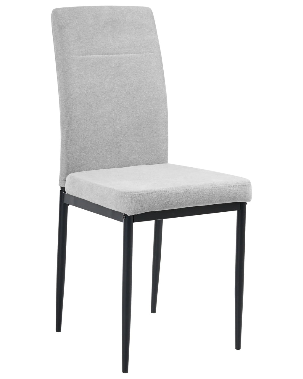 Set of 4 Dining Chairs RINER Fabric Grey