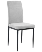 Set of 4 Dining Chairs RINER Fabric Grey
