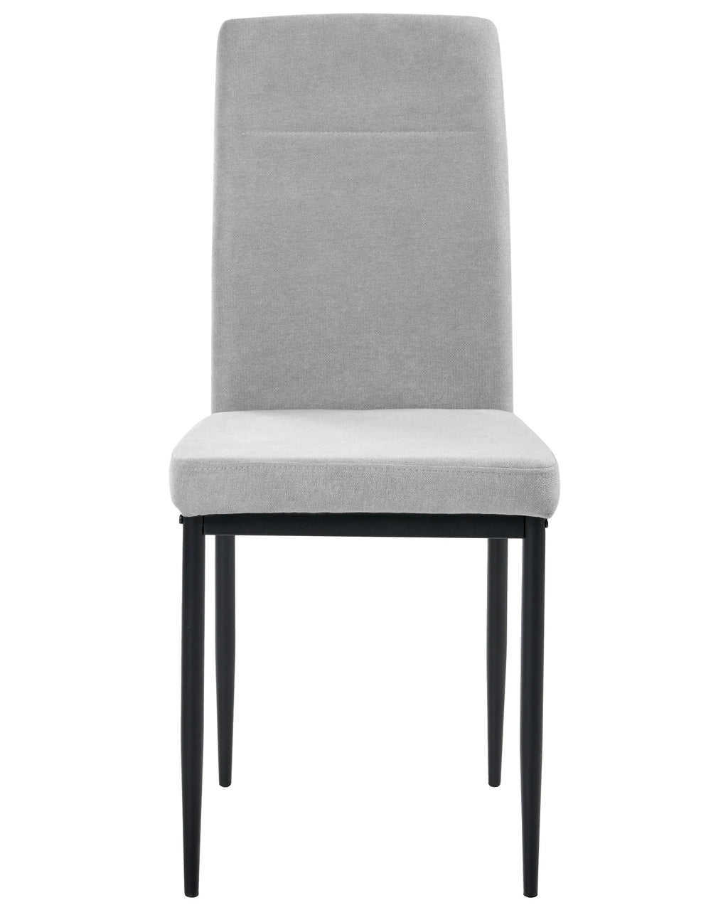 Set of 4 Dining Chairs RINER Fabric Grey