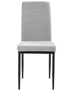 Set of 4 Dining Chairs RINER Fabric Grey