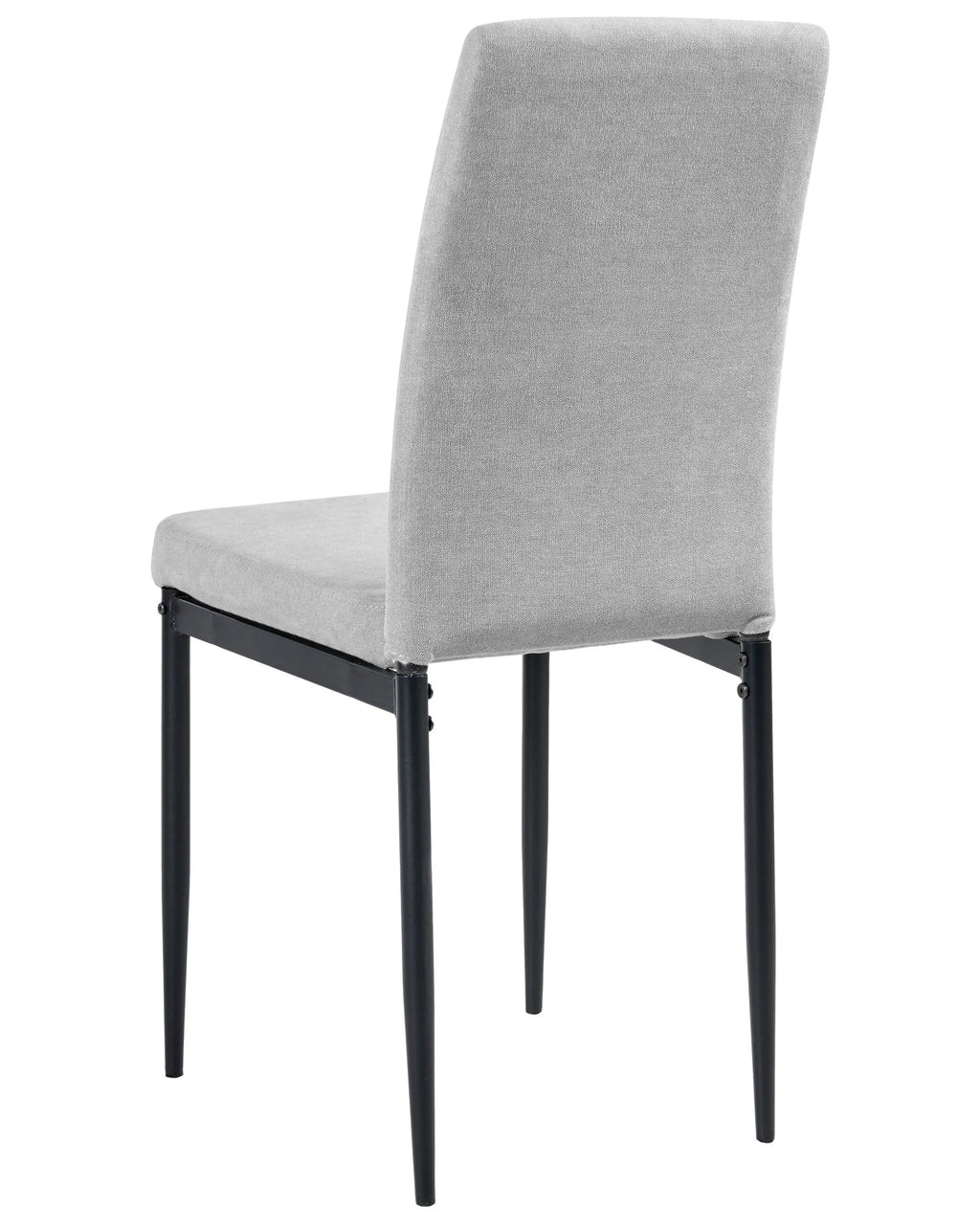 Set of 4 Dining Chairs RINER Fabric Grey
