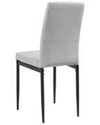 Set of 4 Dining Chairs RINER Fabric Grey