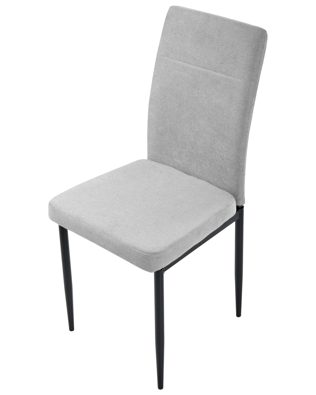 Set of 4 Dining Chairs RINER Fabric Grey