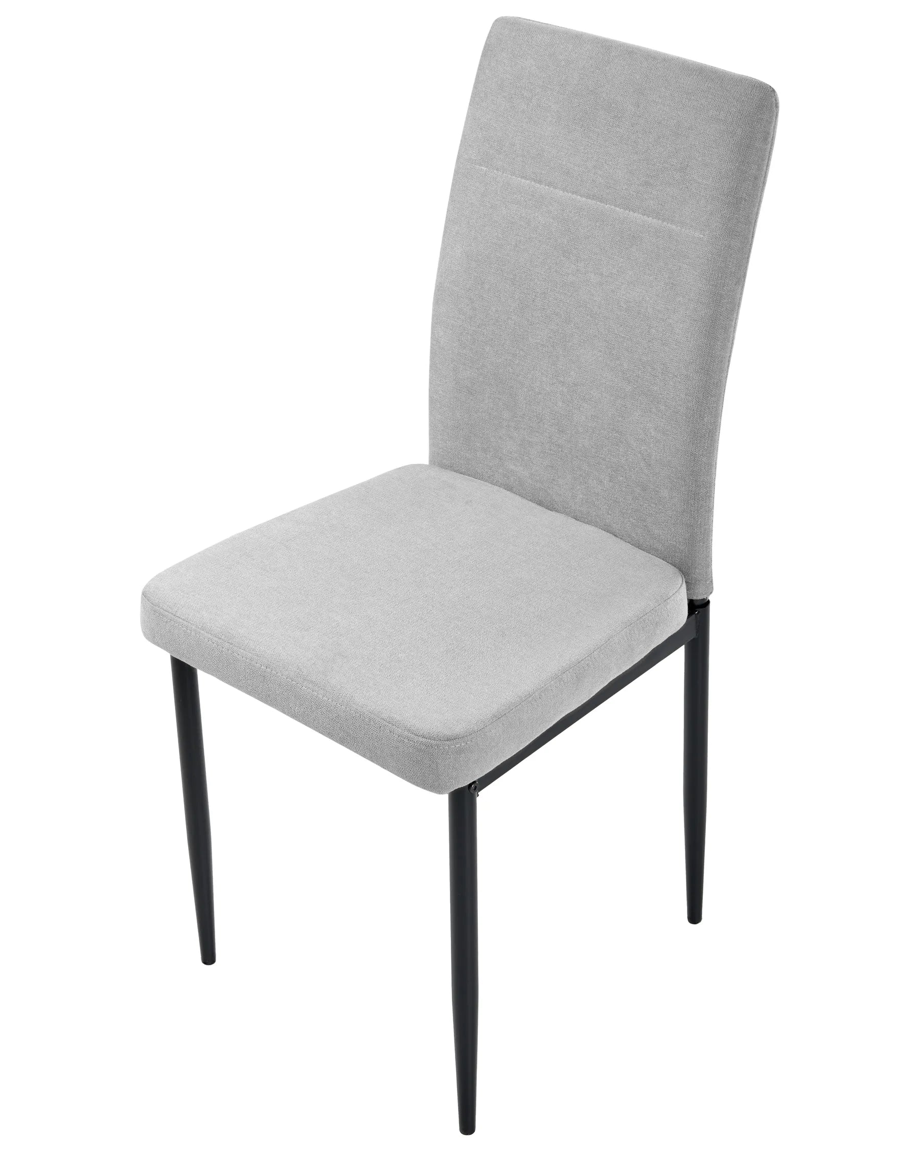 Set of 4 Dining Chairs RINER Fabric Grey